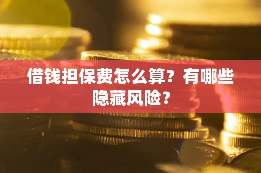 济南借钱担保费怎么算？有哪些隐藏风险？