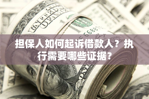 济南担保人如何起诉借款人？执行需要哪些证据？