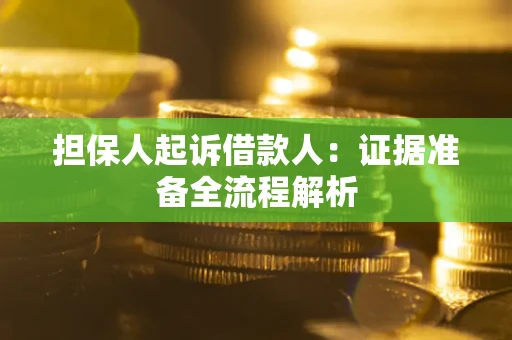济南担保人起诉借款人：证据准备全流程解析